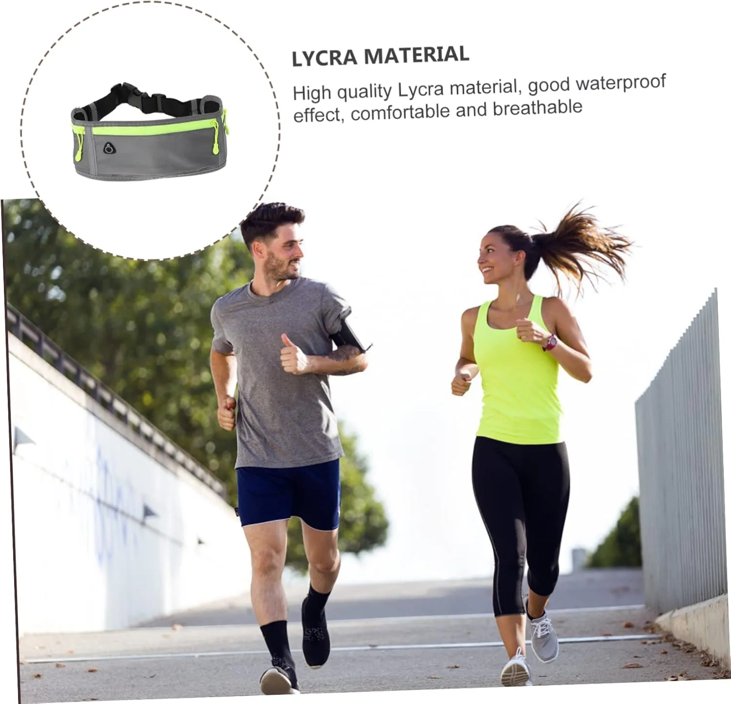 1pc Outdoor Waist Pack Lightweight Adjustable Phone Fanny Pack Phone Waist Bag for Men Sports Waist Pouch Headphone Jack Leakproof Pouch for Music Phone Grey