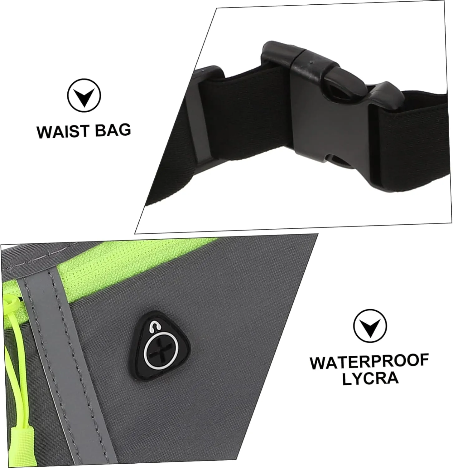 1pc Outdoor Waist Pack Lightweight Adjustable Phone Fanny Pack Phone Waist Bag for Men Sports Waist Pouch Headphone Jack Leakproof Pouch for Music Phone Grey