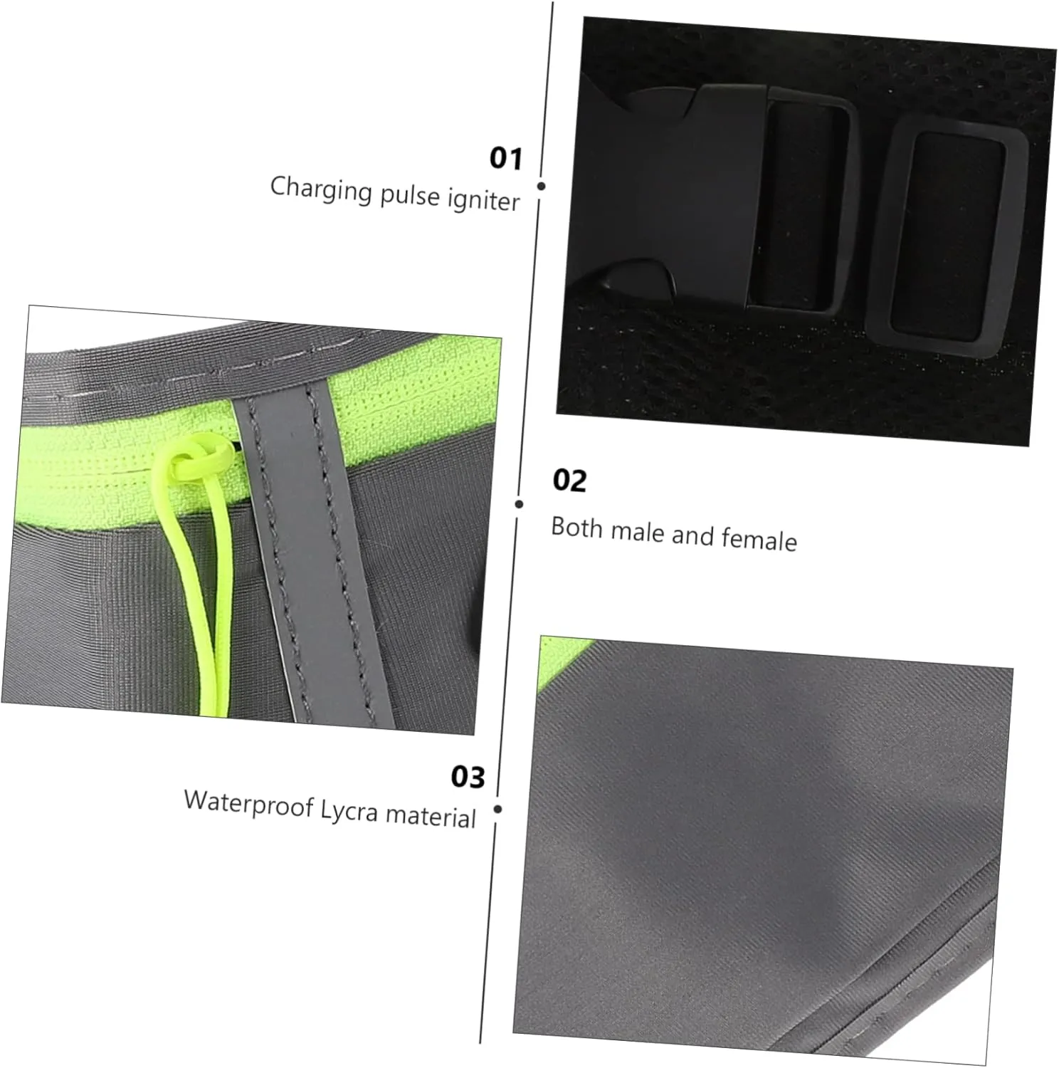 1pc Outdoor Waist Pack Lightweight Adjustable Phone Fanny Pack Phone Waist Bag for Men Sports Waist Pouch Headphone Jack Leakproof Pouch for Music Phone Grey