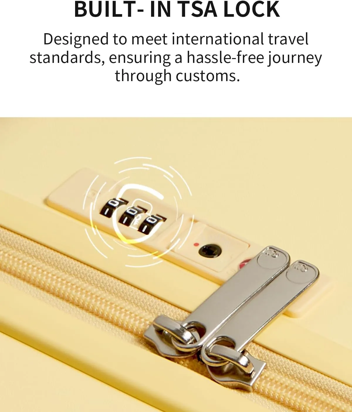 70/30 Split Open 24 Inch Checked Luggage with Spinner Wheels,Travel Suitcase with Adjustable Velcro for Flexible Large Capacity,Hardside Suitcase for Men Women, for 12 Days Travel,Cheese Yellow