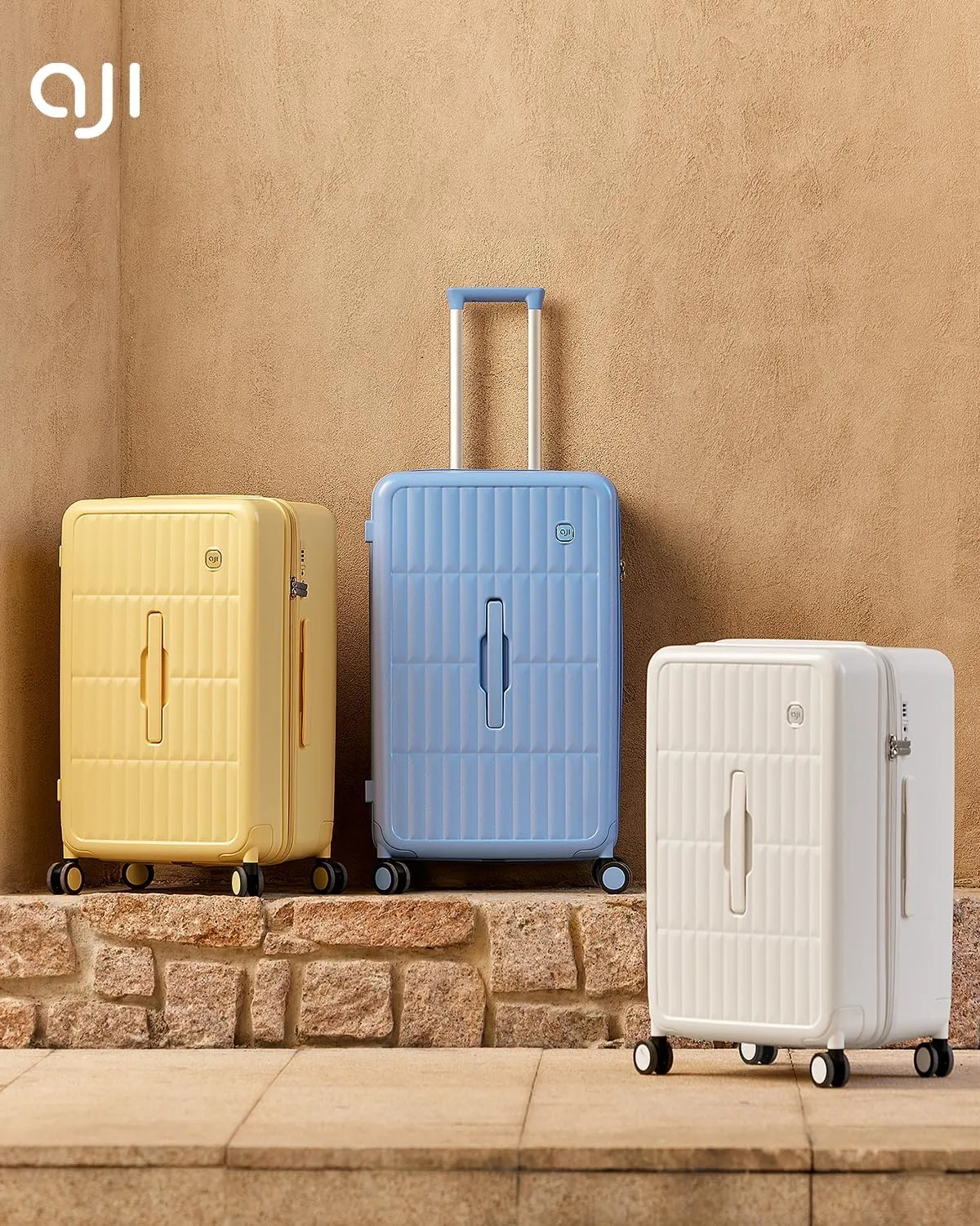 70/30 Split Open 24 Inch Checked Luggage with Spinner Wheels,Travel Suitcase with Adjustable Velcro for Flexible Large Capacity,Hardside Suitcase for Men Women, for 12 Days Travel,Coconut White
