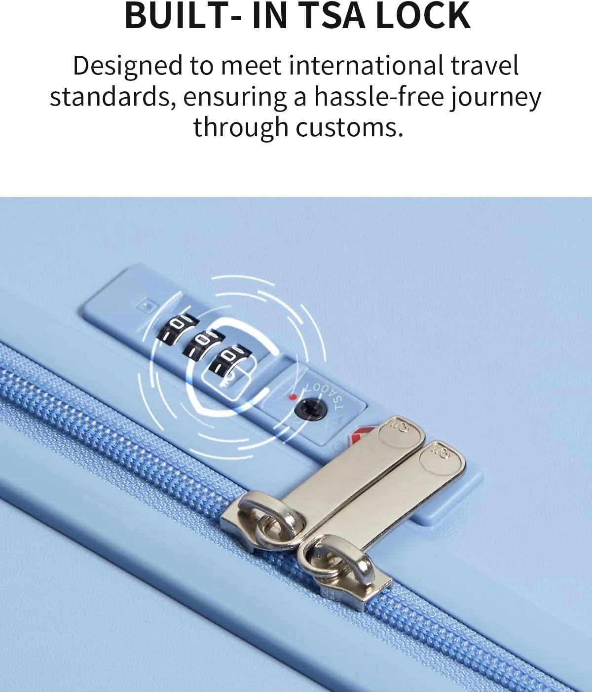 70/30 Split Open 24 Inch Checked Luggage with Spinner Wheels,Travel Suitcase with Adjustable Velcro for Flexible Large Capacity,Hardside Suitcase for Men Women,for 12 Days Travel,Blueberry Blue