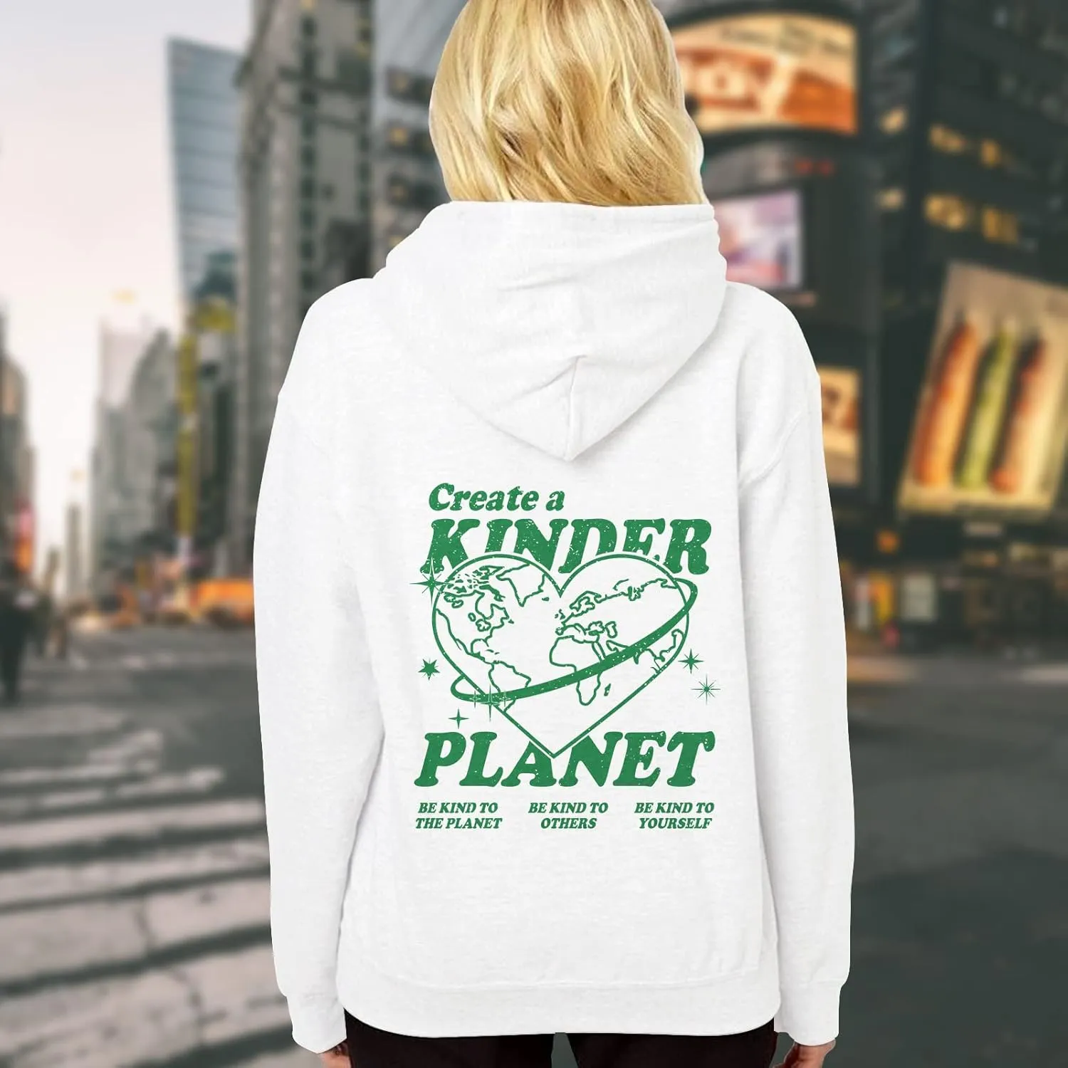 Aesthetic Hoodie With Words on Back, Trendy Women's Positive Vibe Hoodie, Gifts for Her