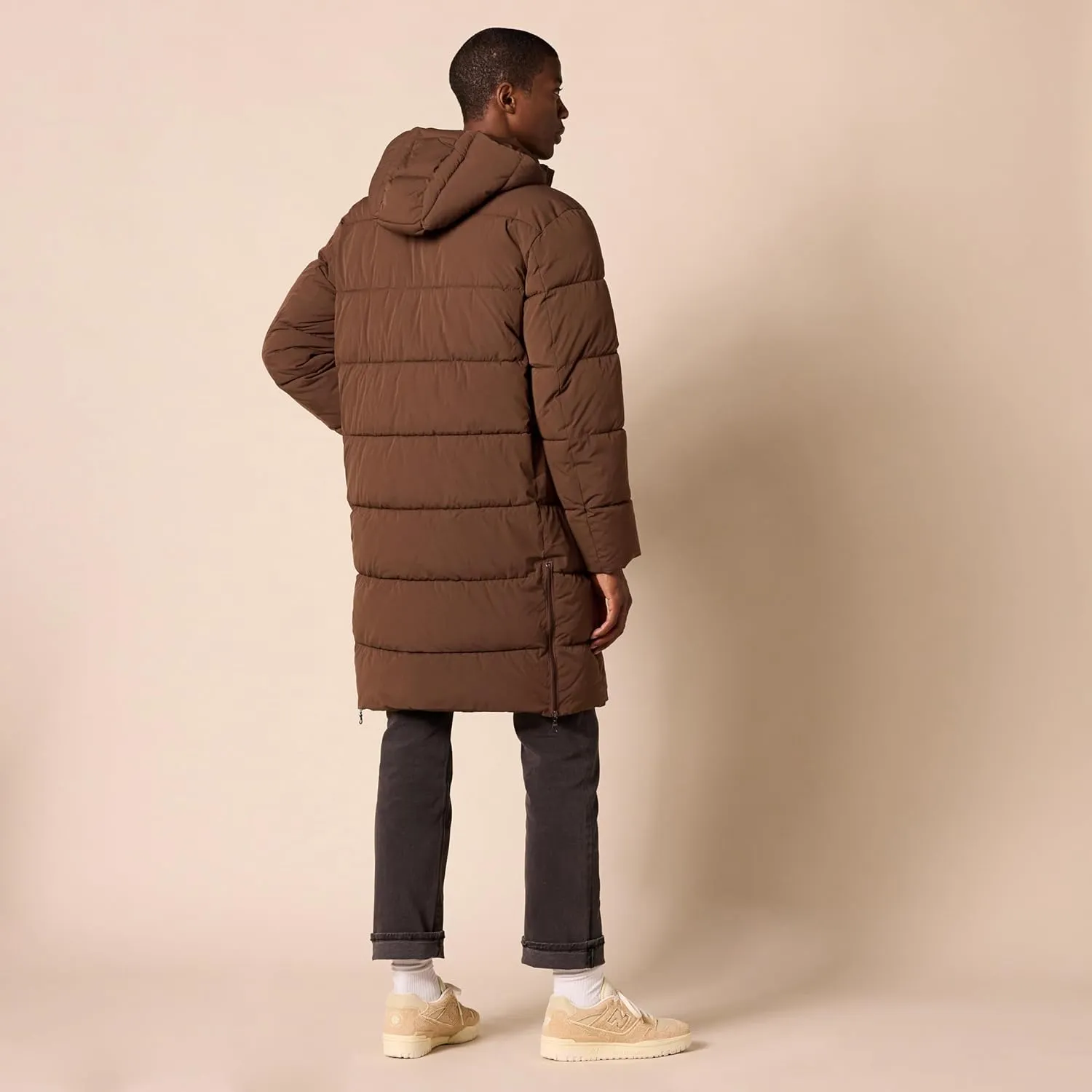 Amazon Essentials Men's Hooded Long Puffer Coat