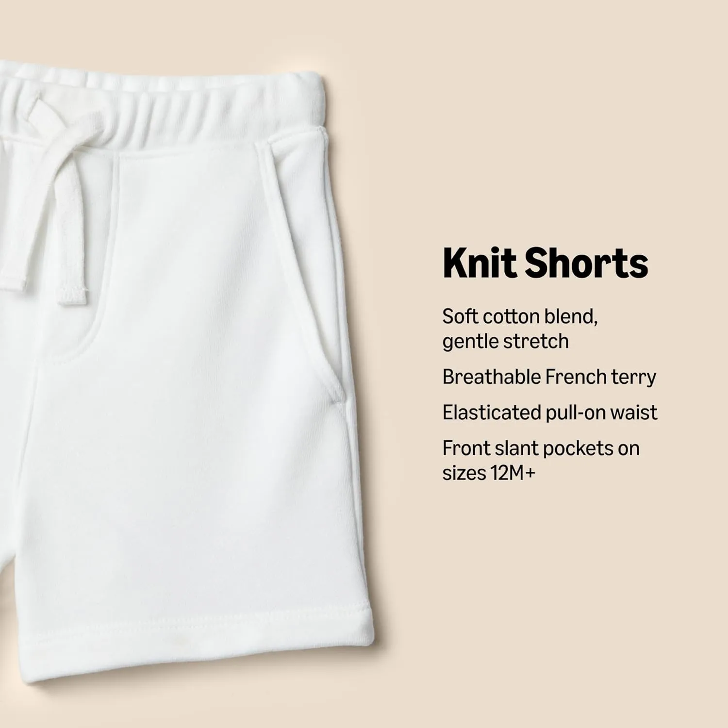 Amazon Essentials x Sofia Grainge Toddlers and Baby Boys' Pull On Knit Shorts, Pack of 2