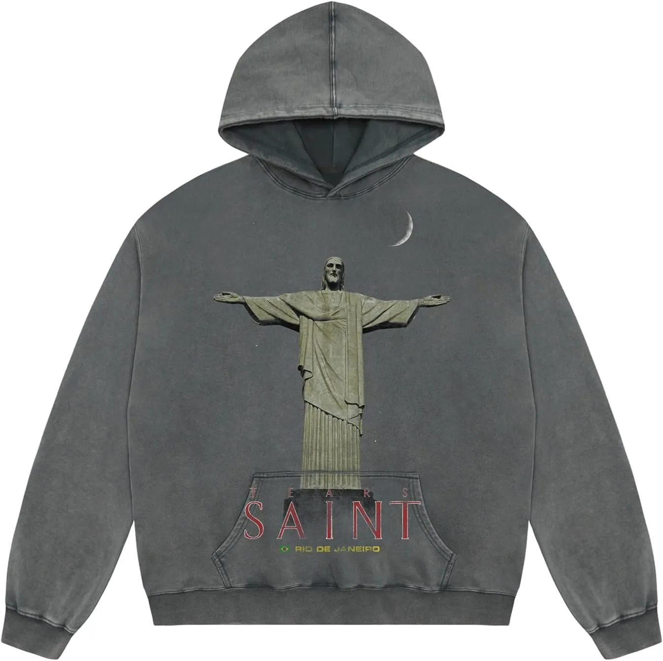 Arnodefrance Men Vintage Washed Graphic Hoodies Printing Graffiti Hoodie Cotton Warm Pullover