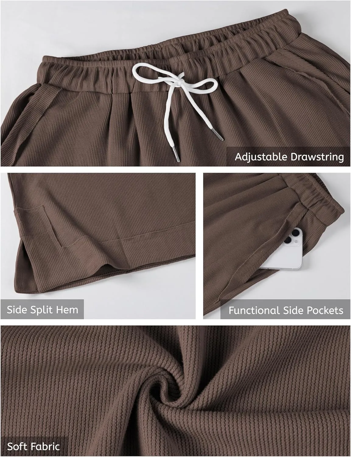 Athlisan Womens Baggy Wide Leg Palazzo Pants Casual Loose Drawstring Elastic Waisted Lounge Trousers with Pockets