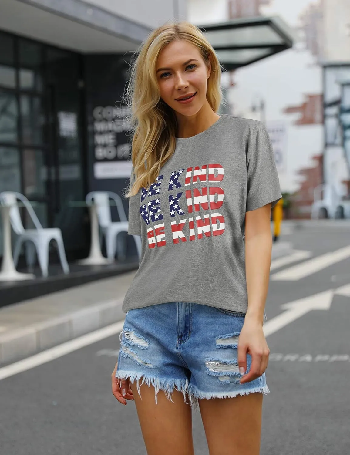 Blooming Jelly Womens Be Kind Shirt Short Sleeve Graphic Tees Loose Fit Tshirts Cute Casual Summer Tops Funny Teacher Outfits