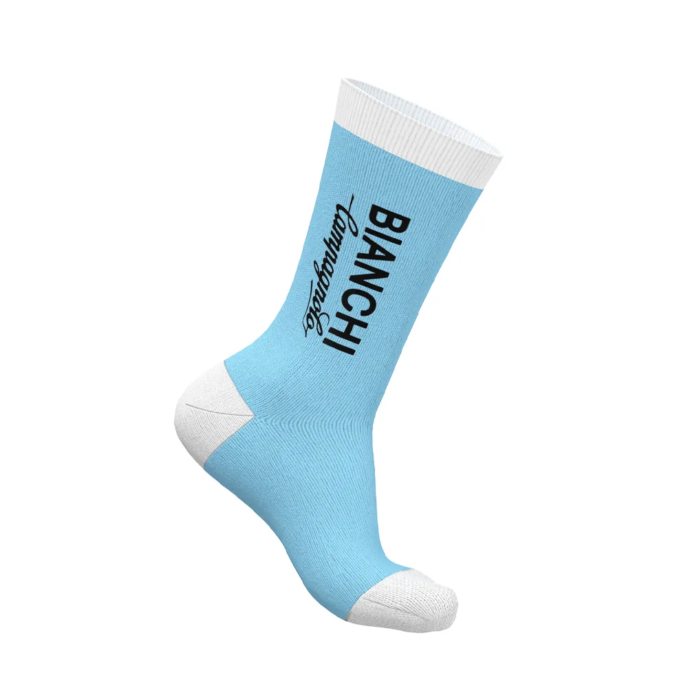 Blue BIANCHI Retro Cycling Socks