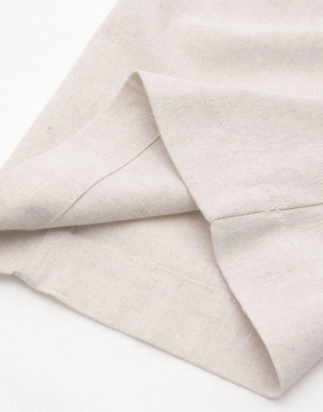 Bonnorth Women's Cotton Linen Drawstring Elastic Waist Loose Wide Leg Cropped Pants with Pockets
