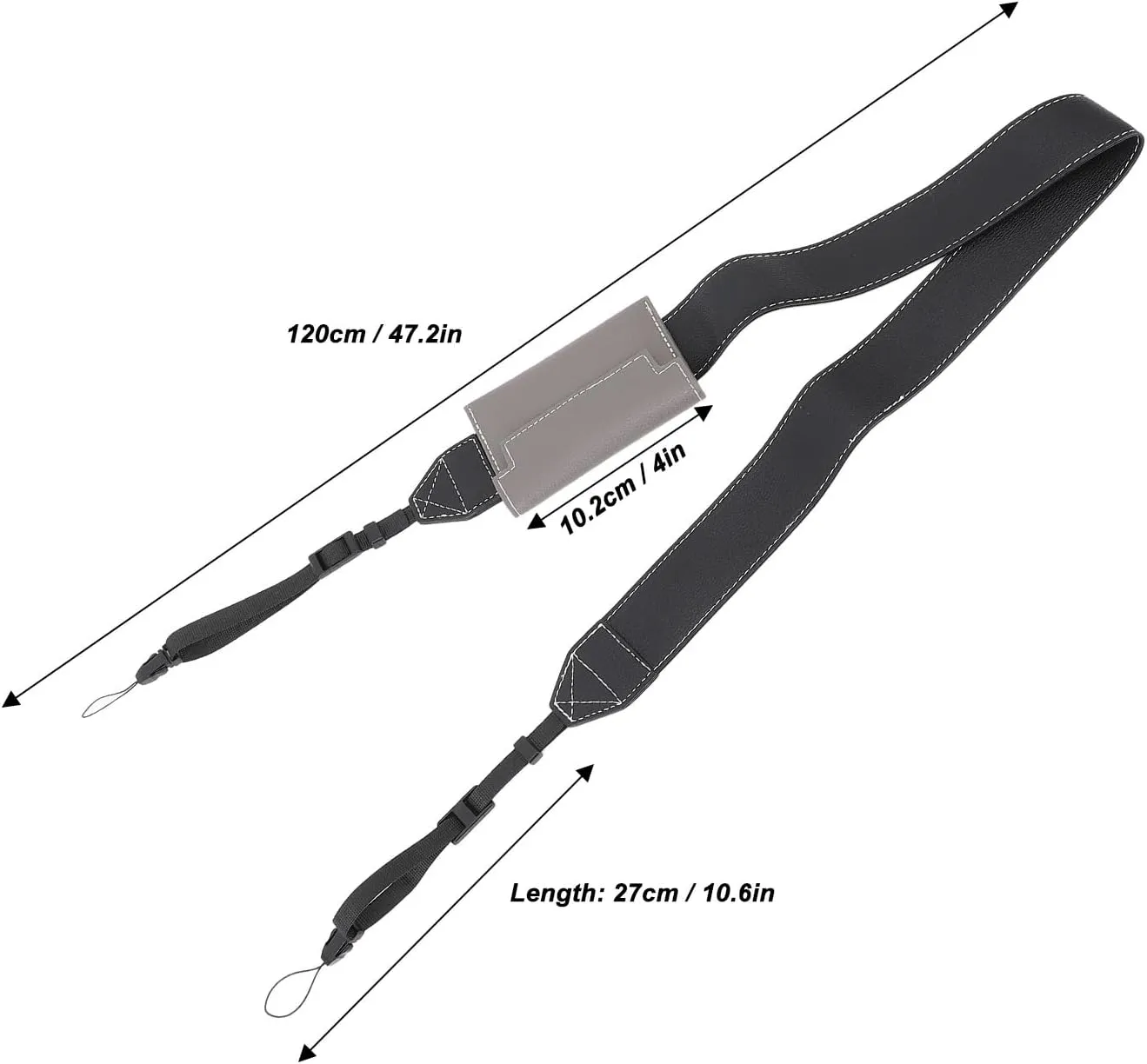 Camera Strap Comfortable Ergonomic PU Leather Neck Shoulder Strap for DSLR Mirrorless Camera Bag