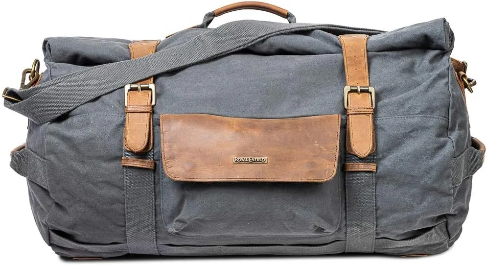 Canvas Duffel Bag for Unisex, Waterproof Travel Bag with Zippered Pockets, Weekender Overnight Bag for Travel, Sports & Gym- Grey