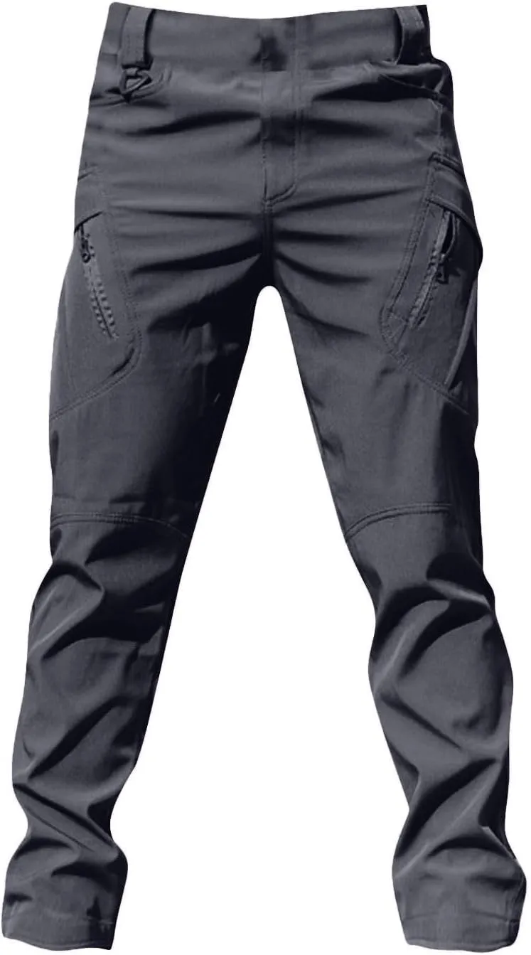 Cargo Pants Men Big and Tall Multi Pockets Jogger Pants Loose Fit Ripstop Hiking Tactic Straight Leg Trousers