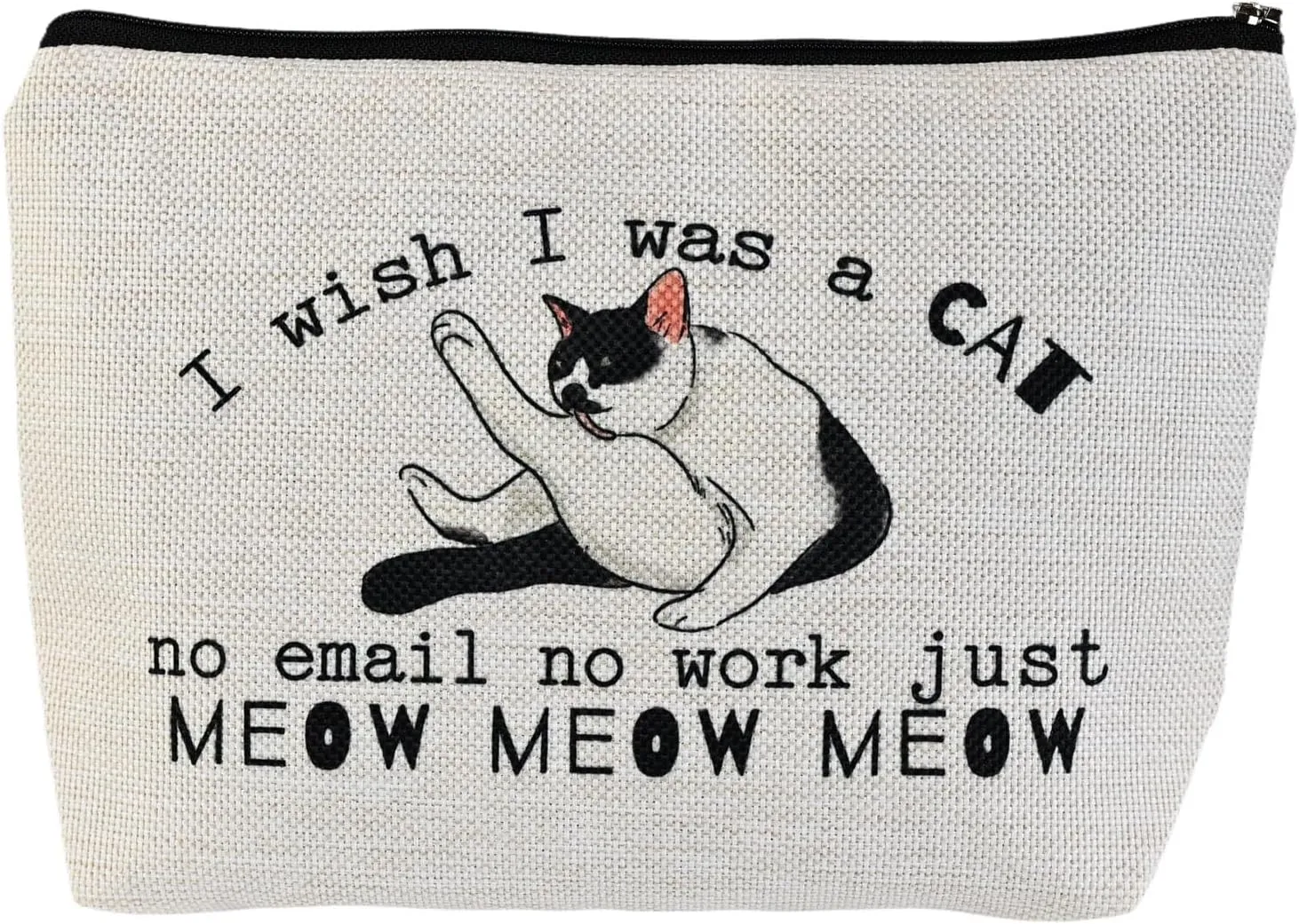 Cat Makeup Bag,Cosmetic Bag for Women, Large Capacity Toiletry Bag,Zipper Pouch, Travel Accessories Storage with Lining