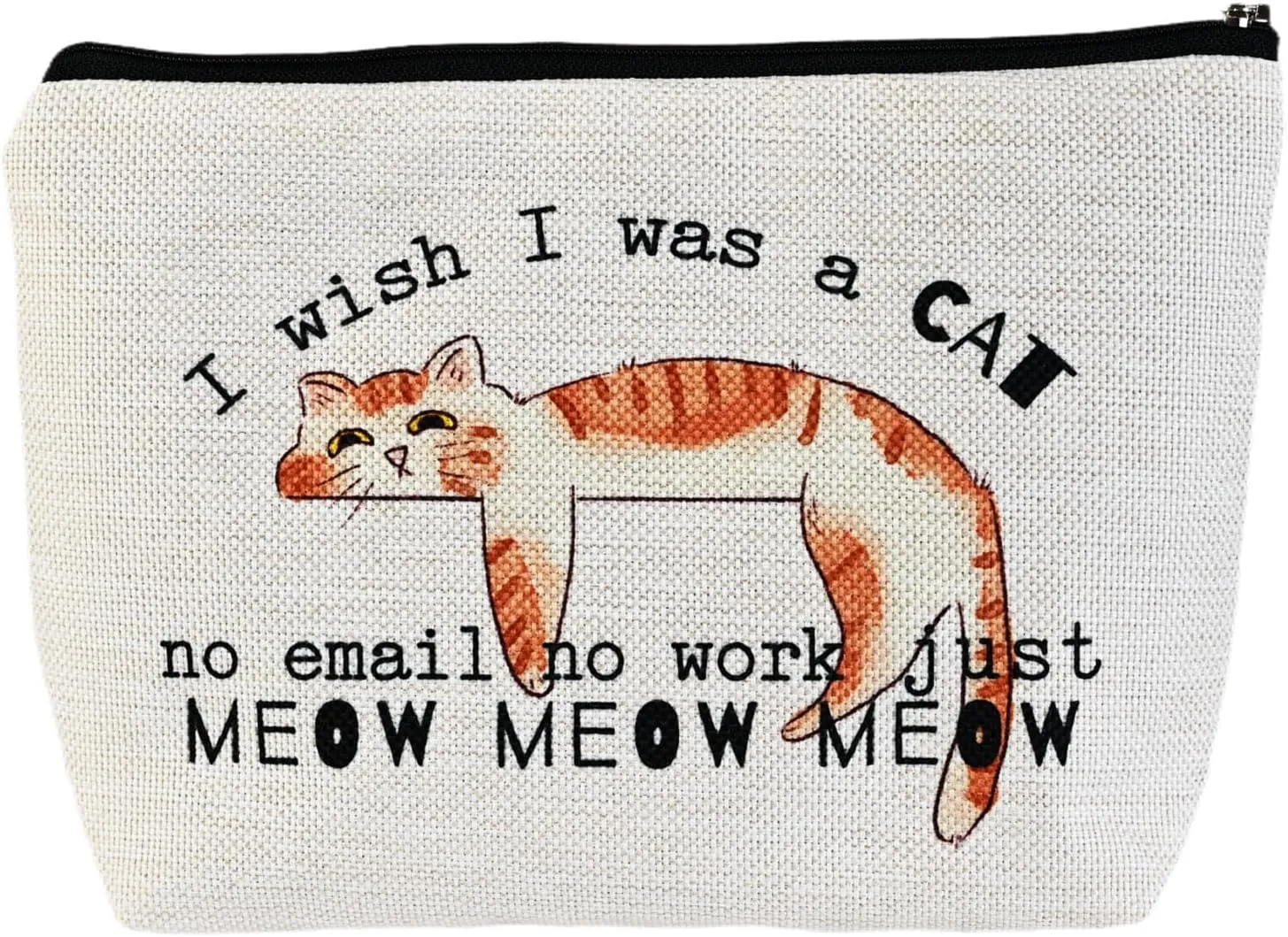 Cat Makeup Bag,Cosmetic Bag for Women, Large Capacity Toiletry Bag,Zipper Pouch, Travel Accessories Storage with Lining