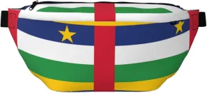 Central African Flag Stylish Crossbody Waist Pack - Versatile And Compact Travel Pouch For Hands-Free Storage