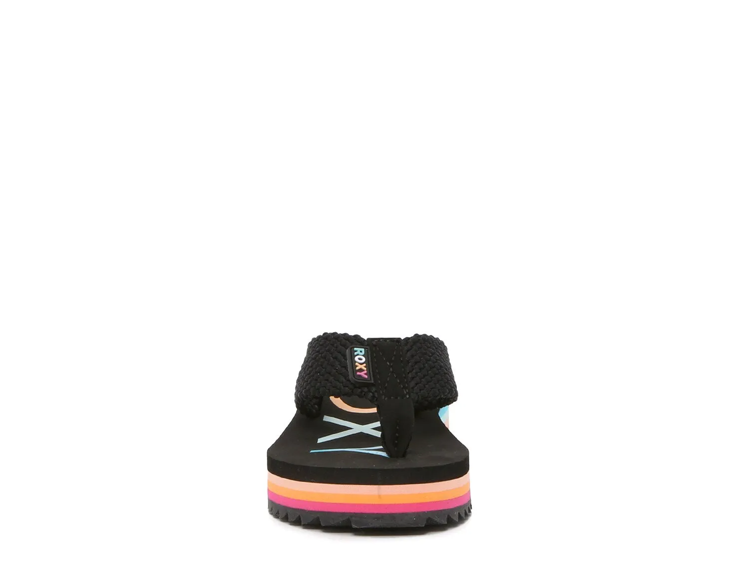 Children's slippers Roxy Kallie II with wedge heel, black