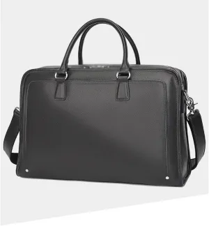 CSCDD Business Leather Handbag Men's Cowhide Large Capacity Computer Bag Shoulder Diagonal Cross Briefcase