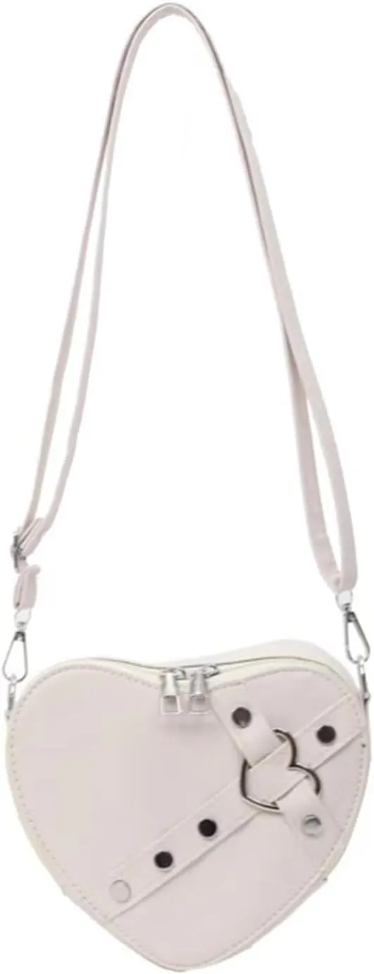 Cute Heart Shape Satchel Small Trendy women Zip Around Shoulder Bag Purse for Girl
