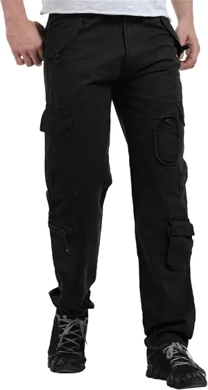 DGHM-JLMY Men's Relaxed Fit Cargo Pants Slim Fit Ripstop Tactical Pants Casual Outdoor Hiking Work Pant Multi Pockets