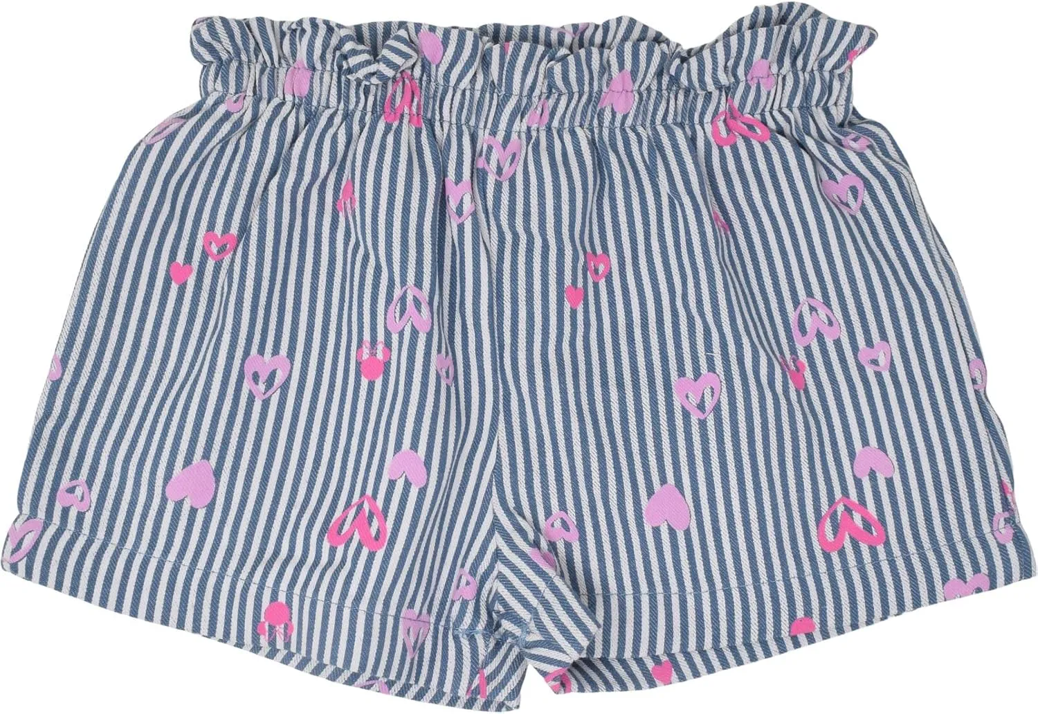 Disney Minnie Mouse Rainbow Floral T-Shirt and Chambray Shorts Outfit Set Infant to Big Kid Sizes (12 Months - 14-16)