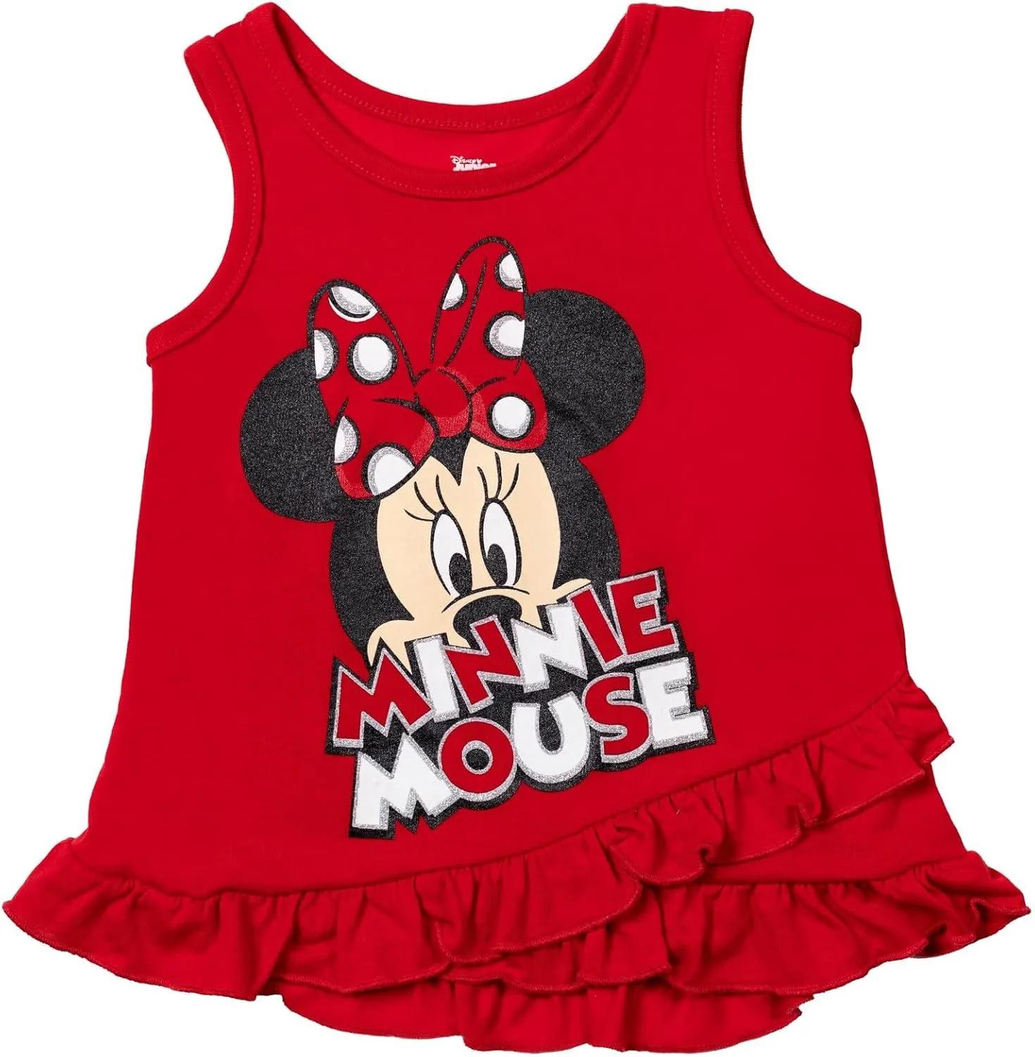 Disney Minnie Mouse T-Shirt French Terry Shorts and Scrunchie 3 Piece Outfit Set Infant to Big Kid