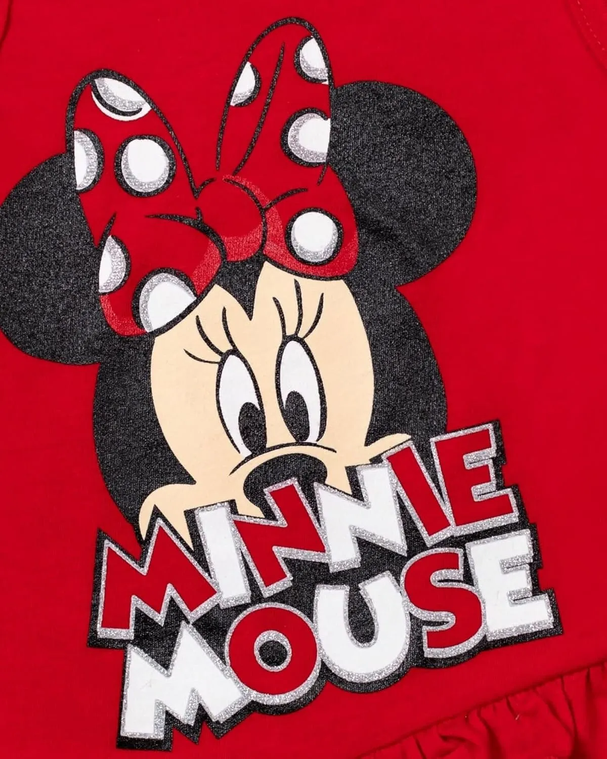 Disney Minnie Mouse T-Shirt French Terry Shorts and Scrunchie 3 Piece Outfit Set Infant to Big Kid