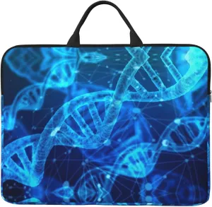 DNA Chain Photo 14in Laptop Case Sleeve Bag  Versatile Shoulder Messenger Briefcase, Designed for Business Travel