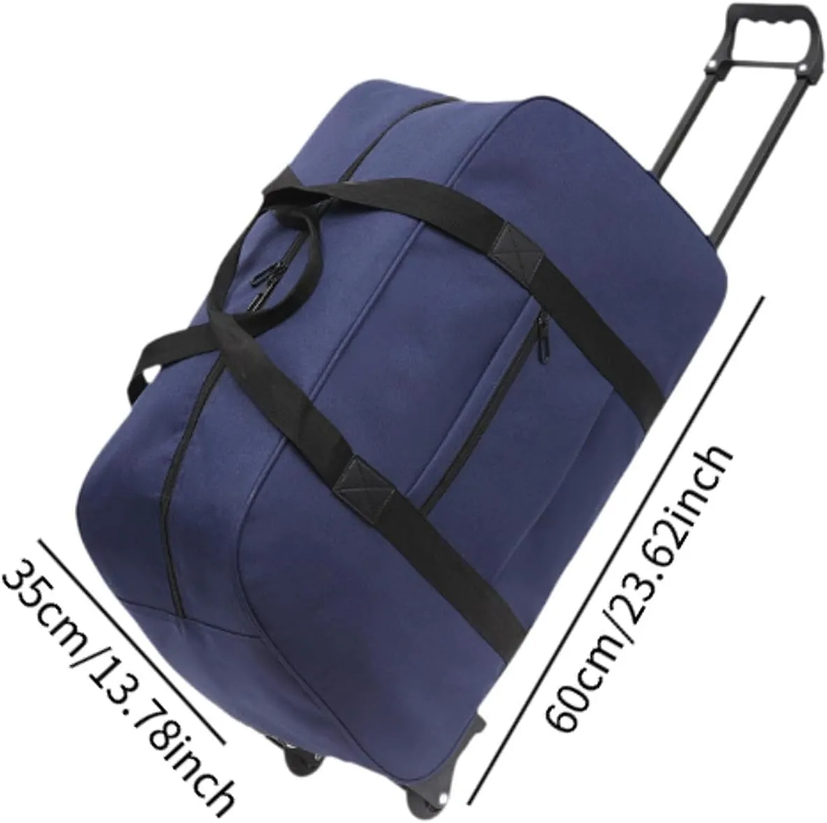 Duffel Bag with Wheels Suitcase Multifunctional Telescoping Handle Rolling Garment Bag Trolley Case for Picnic Sports Outdoor, blue