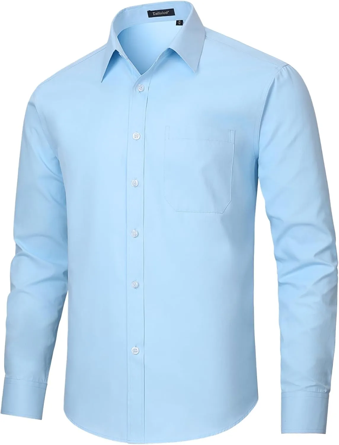 Enlision Mens Dress Shirts Long Sleeve Button Down Shirt for Men Regular Fit Business Casual Shirt and Tie Sets for Wedding