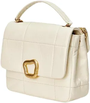 Fashionable Plaid Chain Shoulder Bag for Women Premium Cowhide Leather with Wonton Lock - Versatile Crossbody Purse