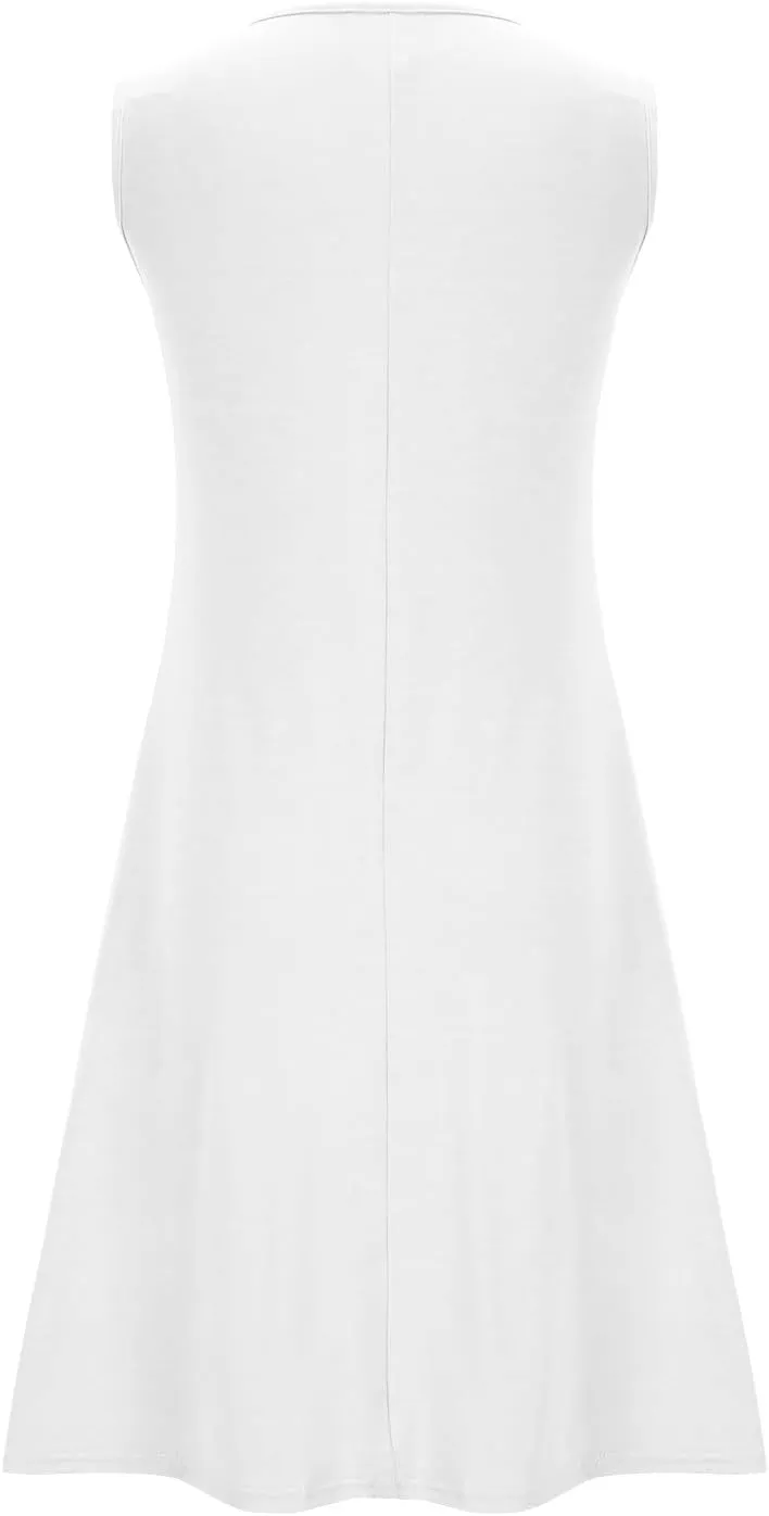 Finelylove Summer Dresses for Women 2025 Short Sleeve Spring Mini Dress Pleated A Line Beach Sundress Vacation Outfits