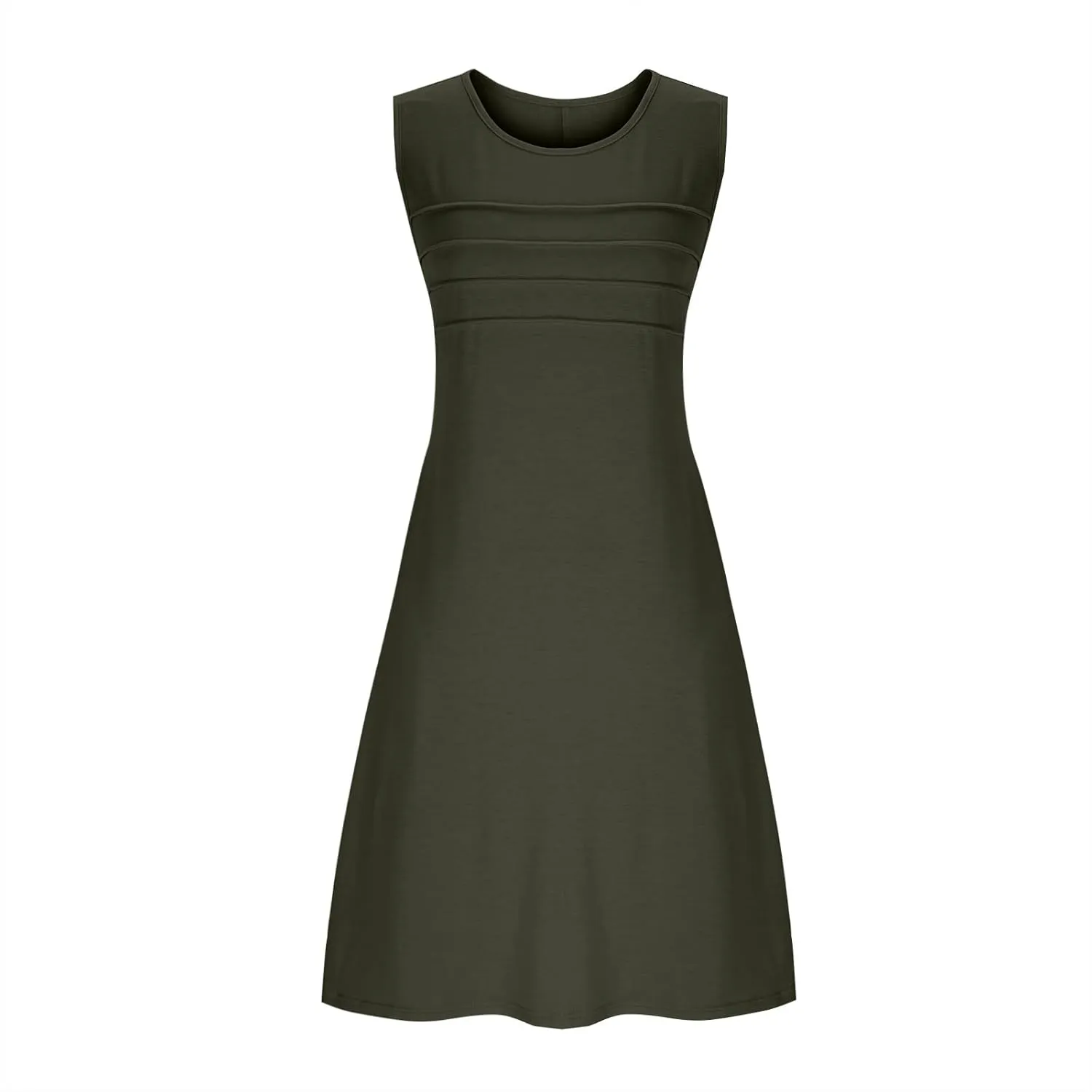 Finelylove Summer Dresses for Women 2025 Short Sleeve Spring Mini Dress Pleated A Line Beach Sundress Vacation Outfits