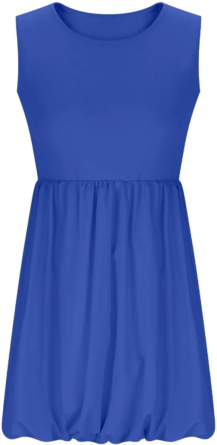 Finelylove Summer Dresses for Women 2025 Tube Strapless Mini Dress Off Shoulder Smocked A Line Ruffle Flowy Party Dresses