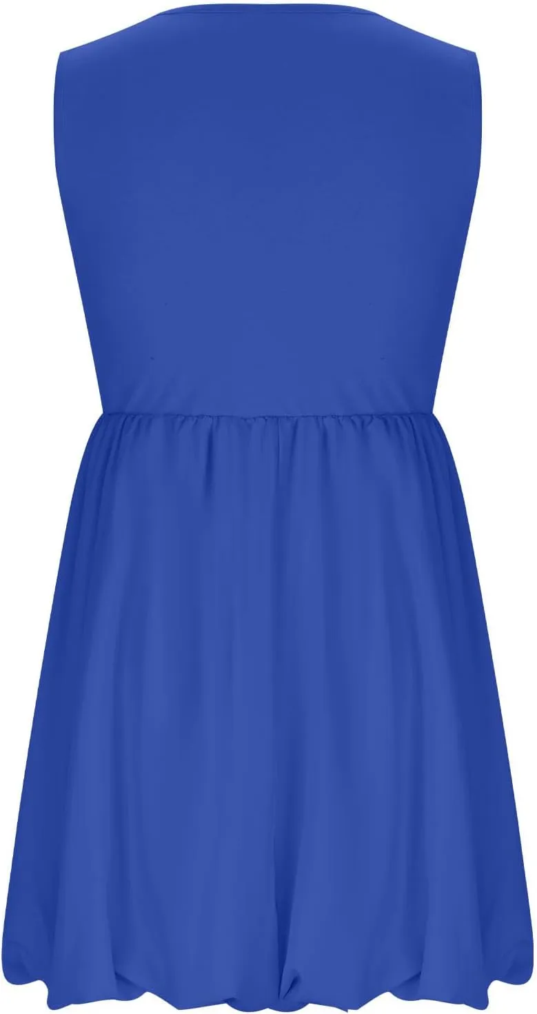 Finelylove Summer Dresses for Women 2025 Tube Strapless Mini Dress Off Shoulder Smocked A Line Ruffle Flowy Party Dresses