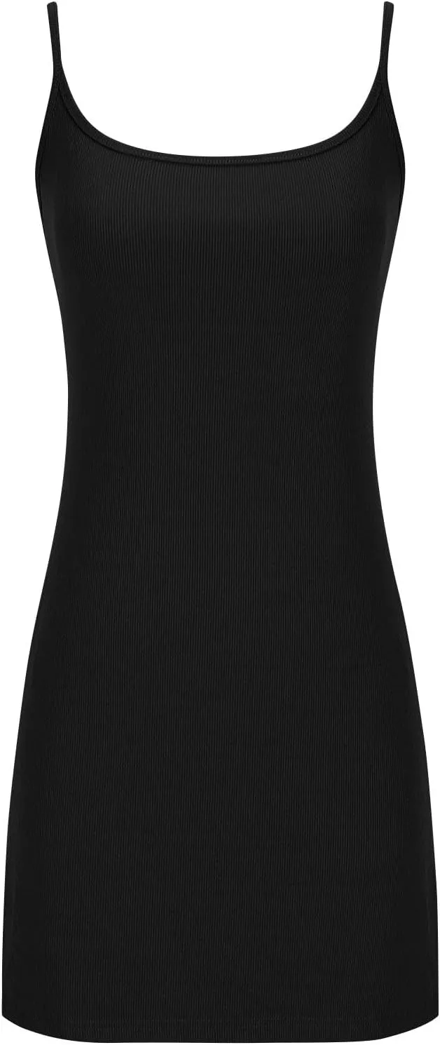 Finelylove Womens Summer Mini Dress 2025 Xexy Backless Spaghetti Strap A Line Bodycon Dresses Party Club Going Out Outfits