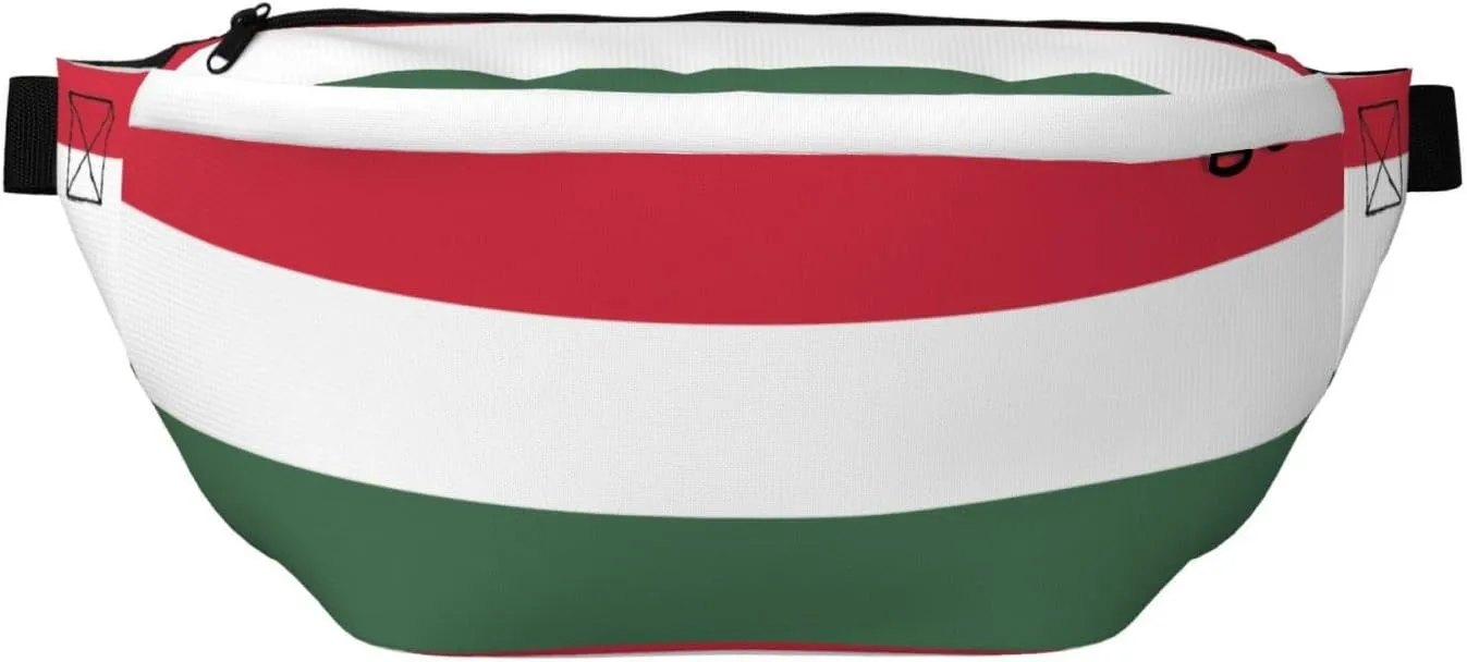 Flag Of Hungary Stylish Crossbody Waist Pack - Versatile And Compact Travel Pouch For Hands-Free Storage