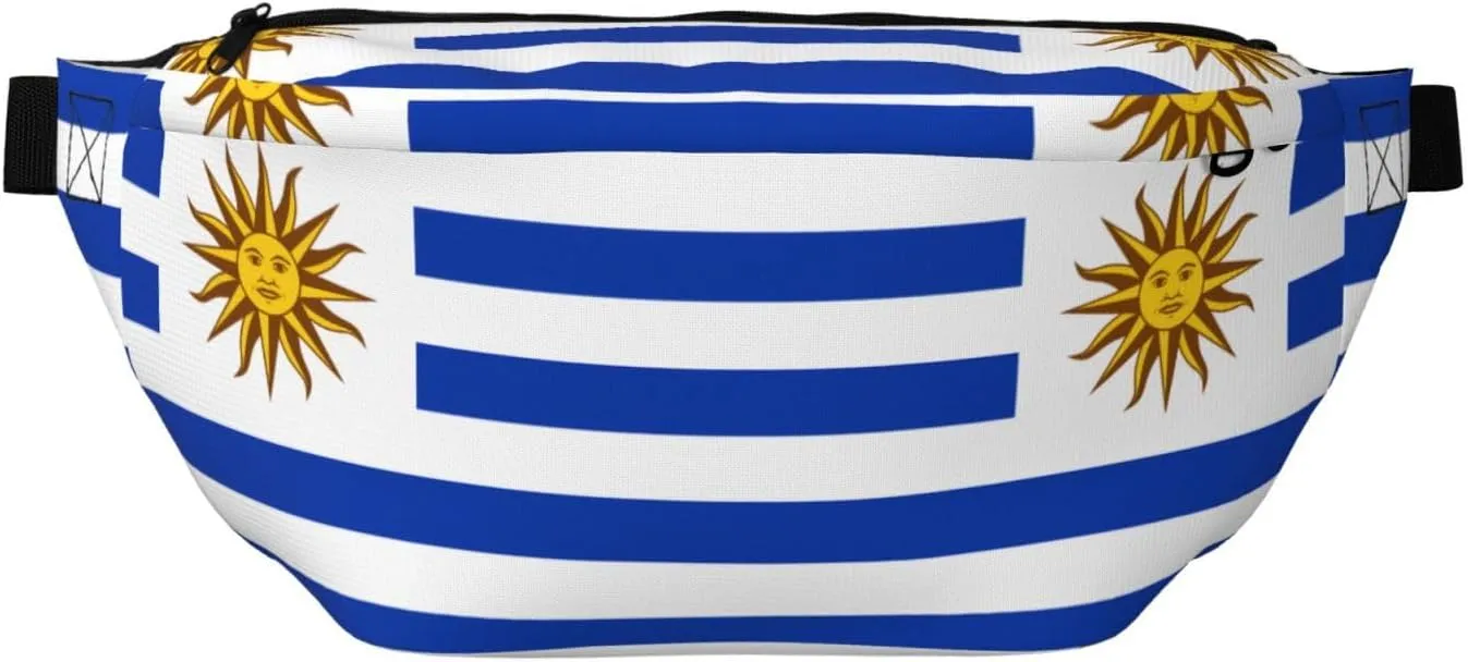 Flag Of Uruguay Stylish Crossbody Waist Pack - Versatile And Compact Travel Pouch For Hands-Free Storage