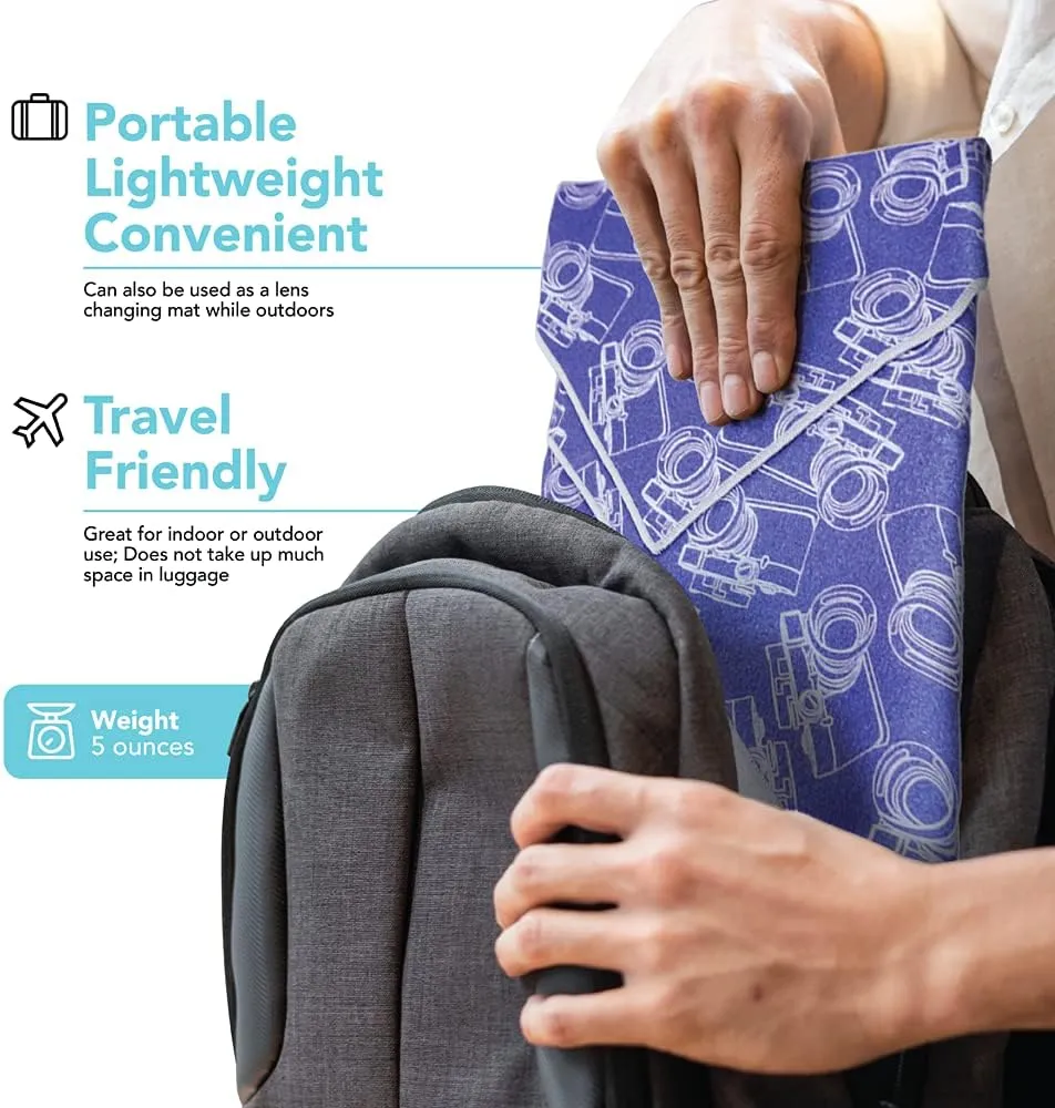 Foto&Tech Flexible Magic Cloth Wrapper, Anti-Scratch Camera Lens Book Wrap Travel Case, Compatible with DSLR Camera Lens Laptop Smartphone Tablet Gaming Consoles