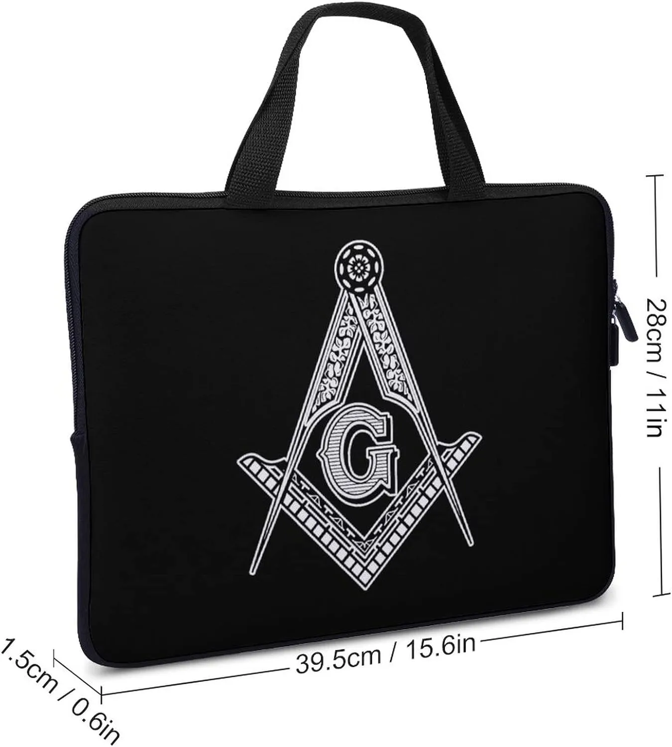 Freemasonry Sign Trendy Laptop Bag Waterproof Computer Carrying Case Business Briefcase for Women Men