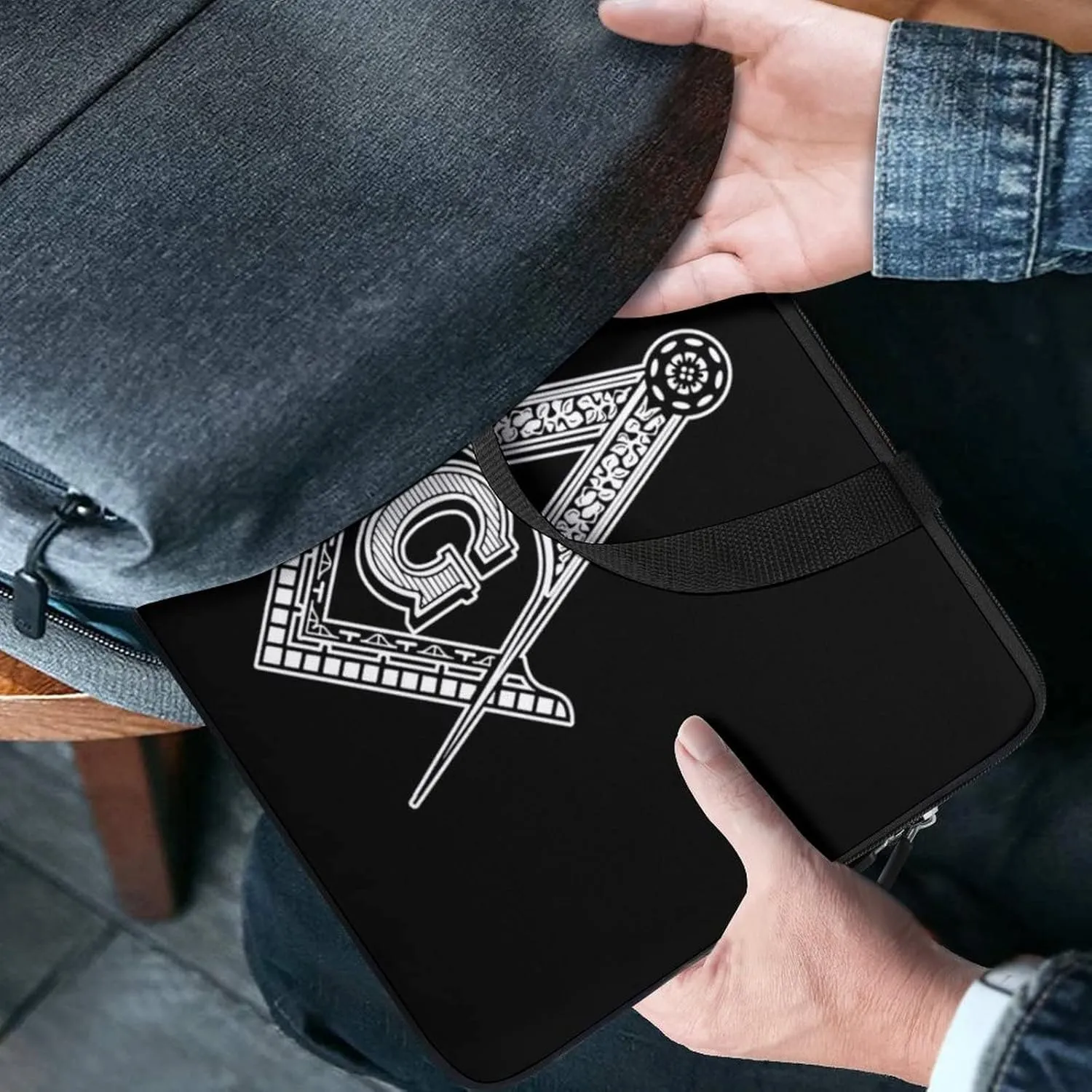 Freemasonry Sign Trendy Laptop Bag Waterproof Computer Carrying Case Business Briefcase for Women Men