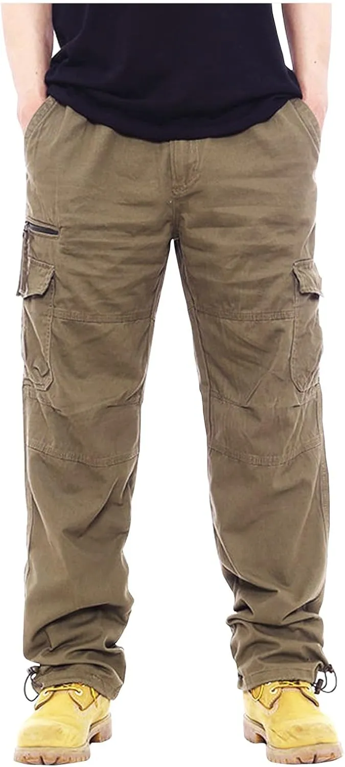 GOFULY Men Cargo Pants Slim with Pockets Fashion Pants Ripstop Stretch Special Occasions Sweatpants Baggy Tactical Pants