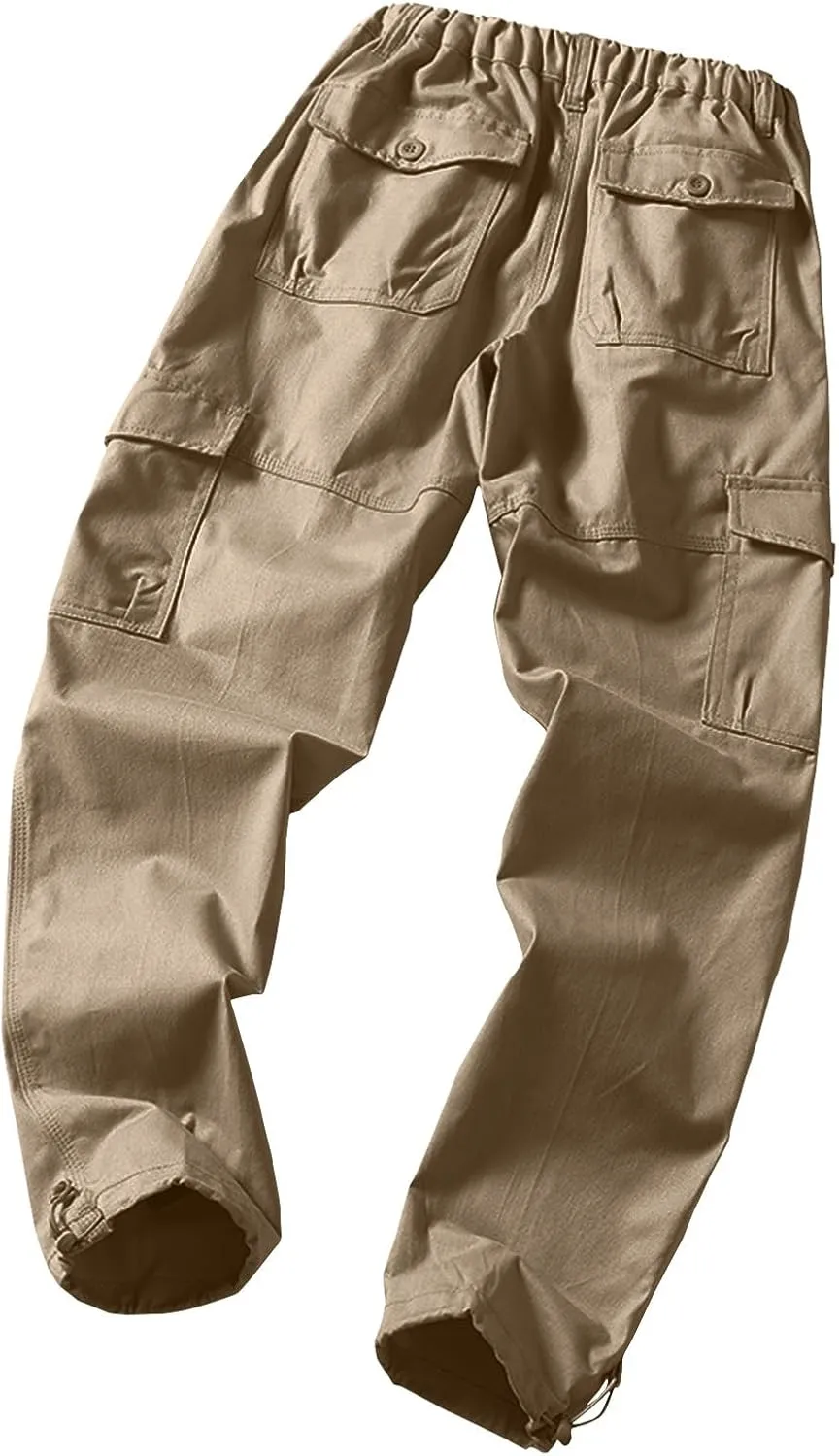 GOFULY Men Cargo Pants Slim with Pockets Fashion Pants Ripstop Stretch Special Occasions Sweatpants Baggy Tactical Pants
