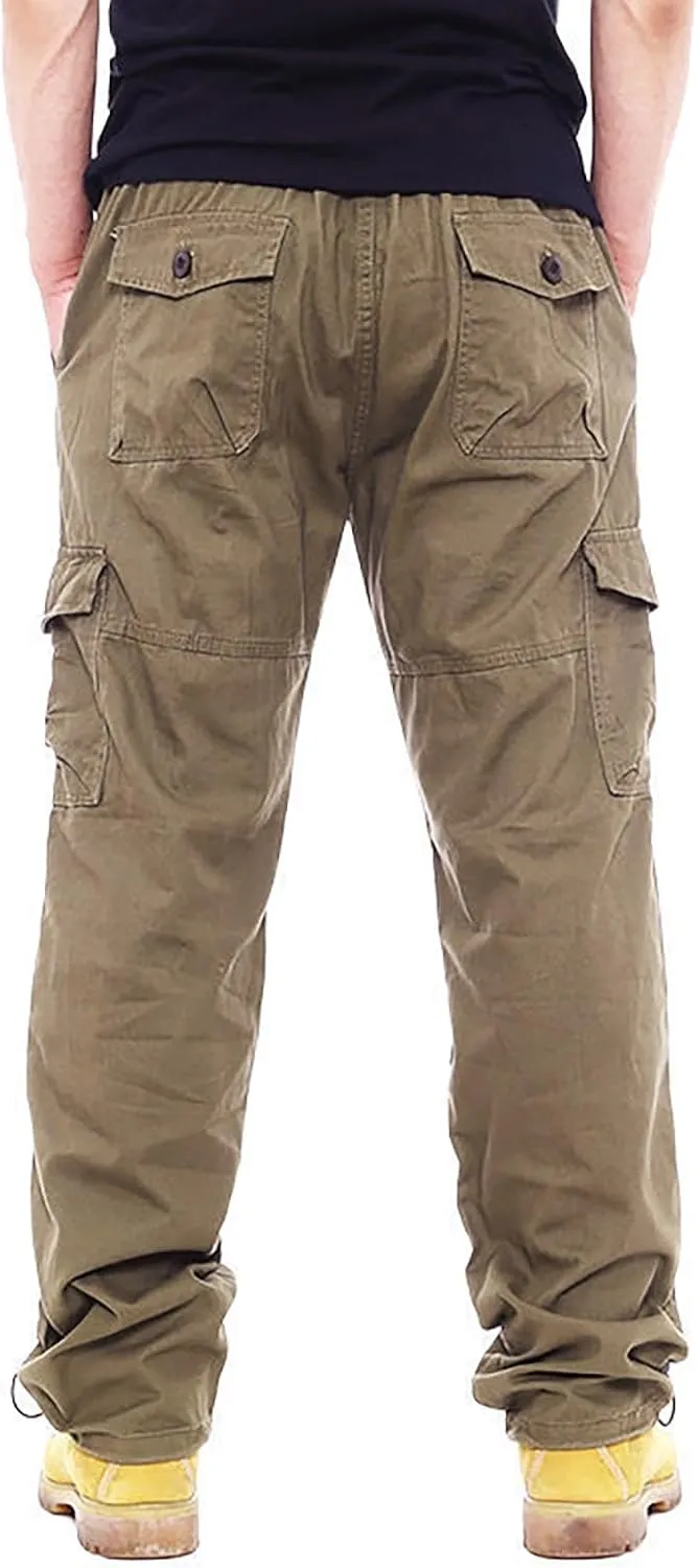 GOFULY Men Cargo Pants Slim with Pockets Fashion Pants Ripstop Stretch Special Occasions Sweatpants Baggy Tactical Pants