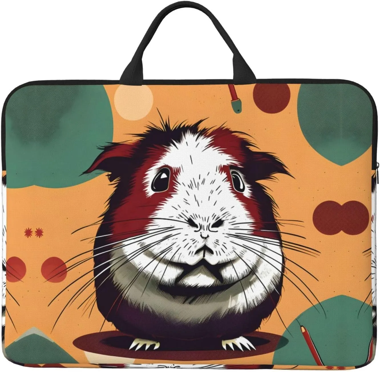 Guinea Pig pattern 14in Laptop Case Sleeve Bag  Versatile Shoulder Messenger Briefcase, Designed for Business Travel
