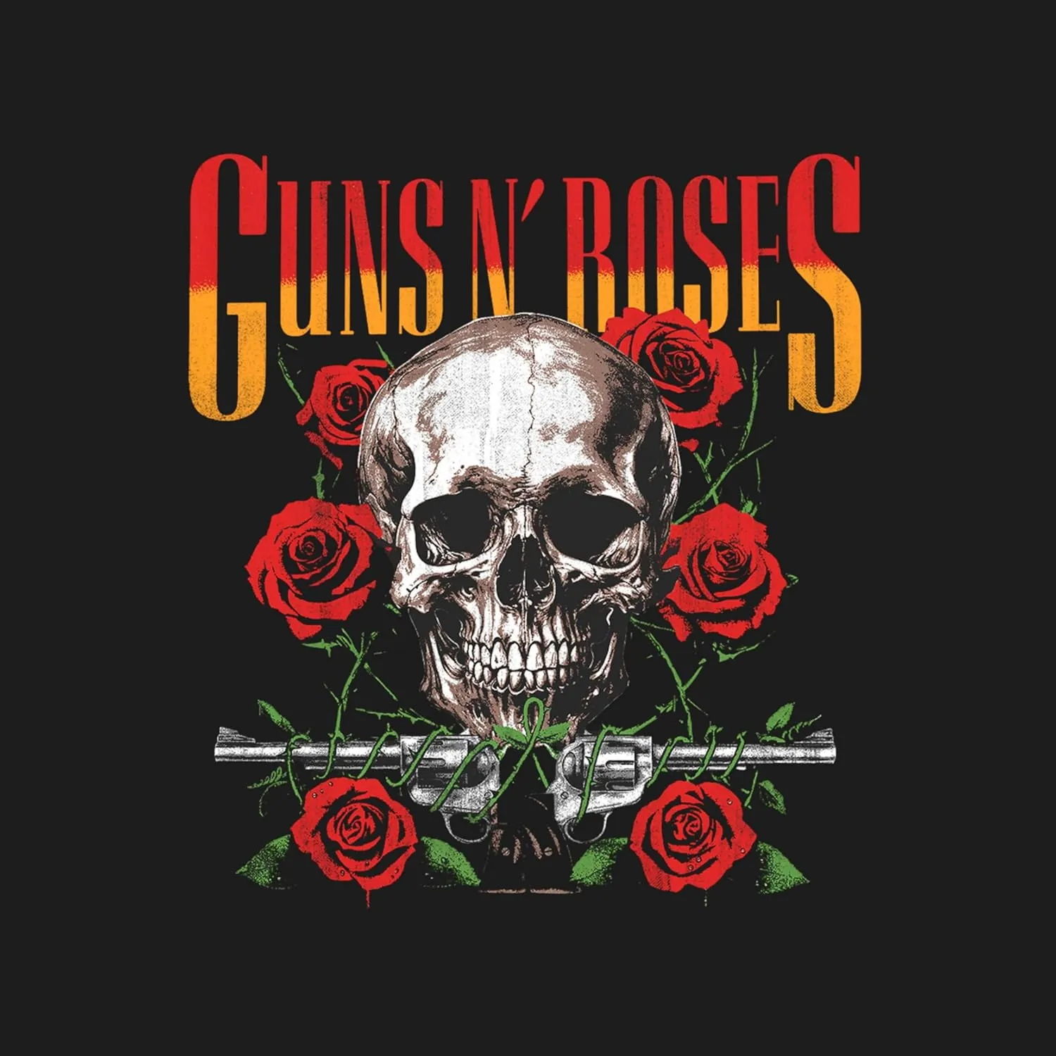 Guns N'Roses T Shirt 87-88 Tour Front & Back Print Adult Black 80s Rock Band Vintage Style Graphic Tees