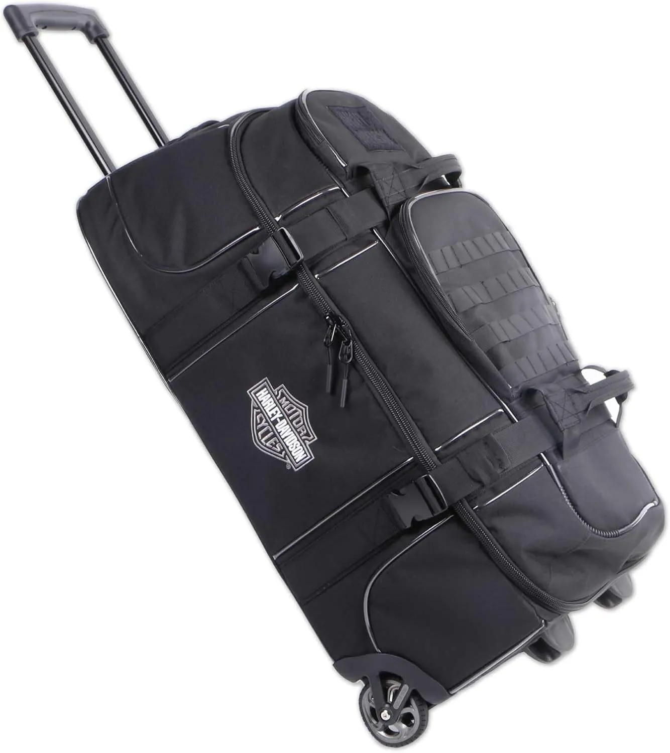 Harley-Davidson Rugged Polyester Medium Rolling Duffel Bag - Black (28")
