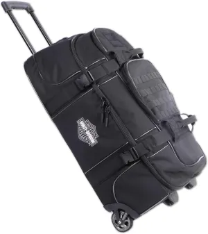 Harley-Davidson Rugged Polyester Medium Rolling Duffel Bag - Black (28")