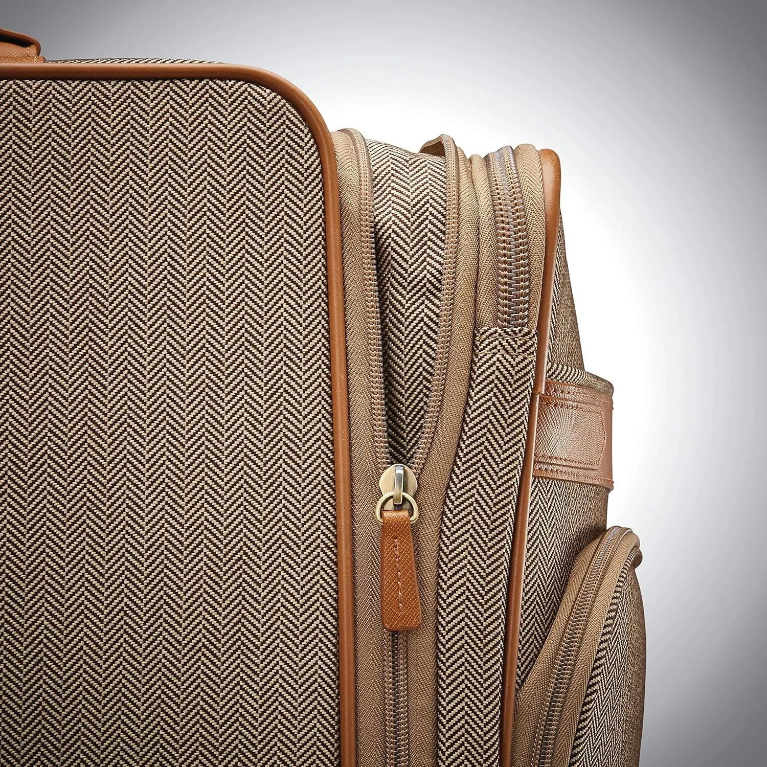 Hartmann Herringbone Deluxe Extended Journey Expandable Spinner, Terracotta, Checked-Large