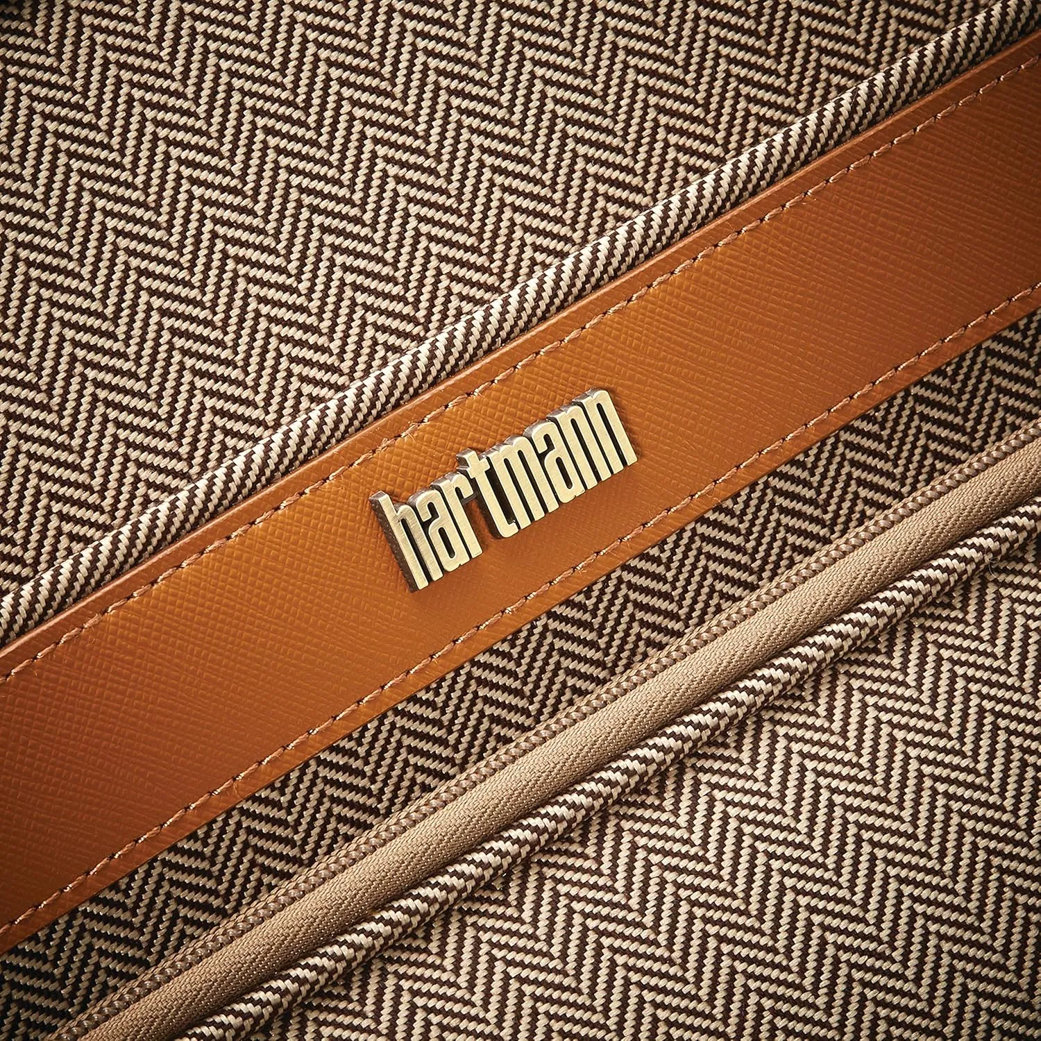 Hartmann Herringbone Deluxe Extended Journey Expandable Spinner, Terracotta, Checked-Large